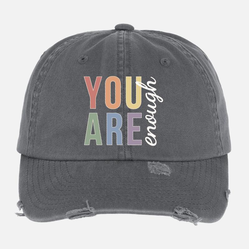 Tu es assez typographie dans la fierté pastel Casquette vintage effet usé Flexfit