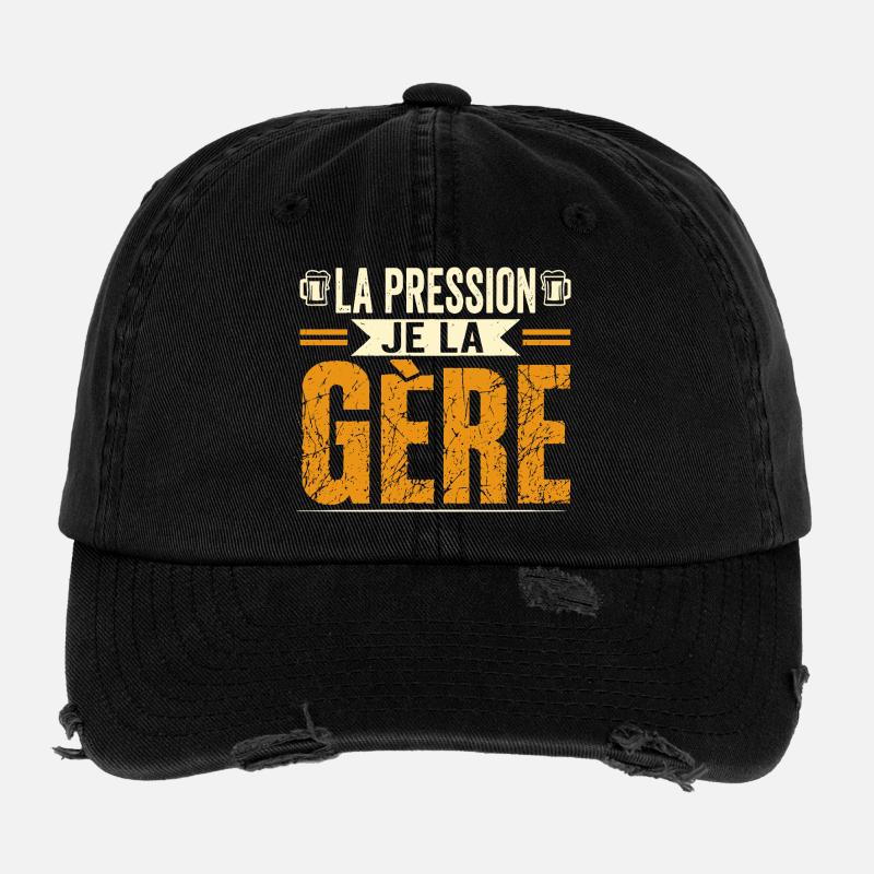 La pression je la gère Casquette vintage effet usé Flexfit