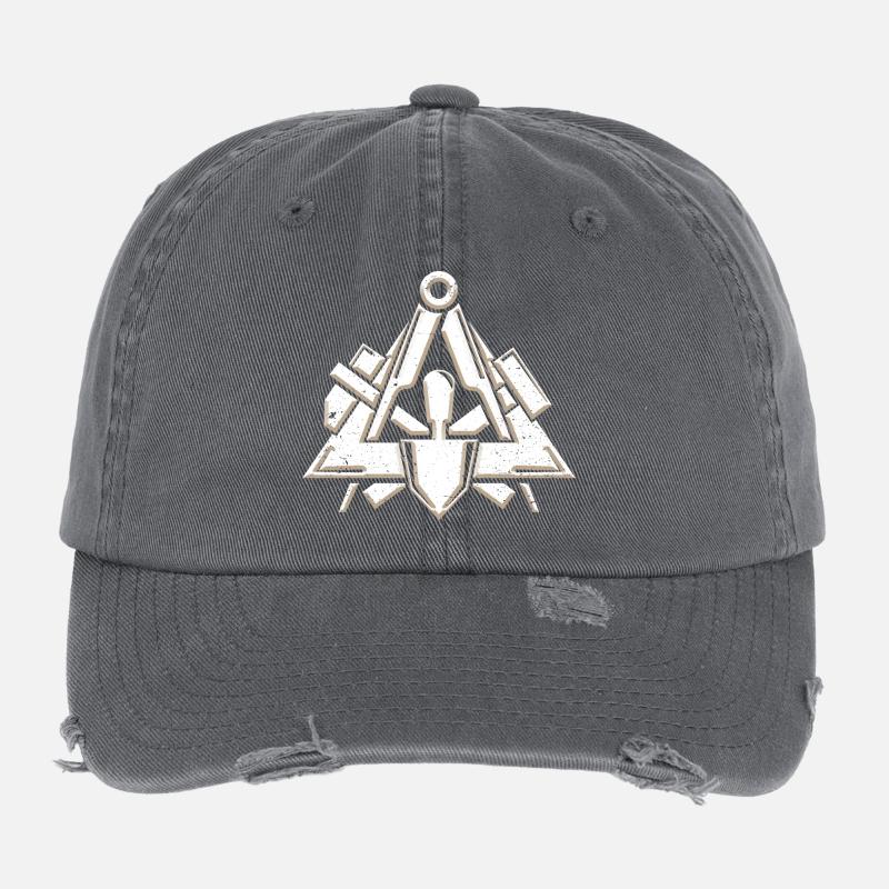 Symbole de la guilde des maçons dans un look grunge 3d cool Casquette vintage effet usé Flexfit