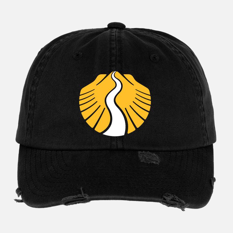 Le chemin de Saint-Jacques de | Pélerin camino Santiago Casquette vintage effet usé Flexfit