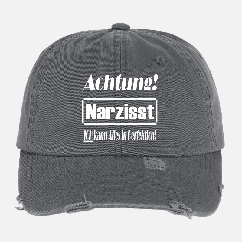 Narzisst, Perfektion, Selbstverliebt, Geschenkidee Flexfit Vintage Destroyed Cap