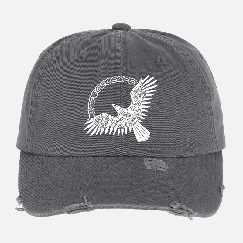 Aigle viking blanc Casquette vintage effet usé Flexfit