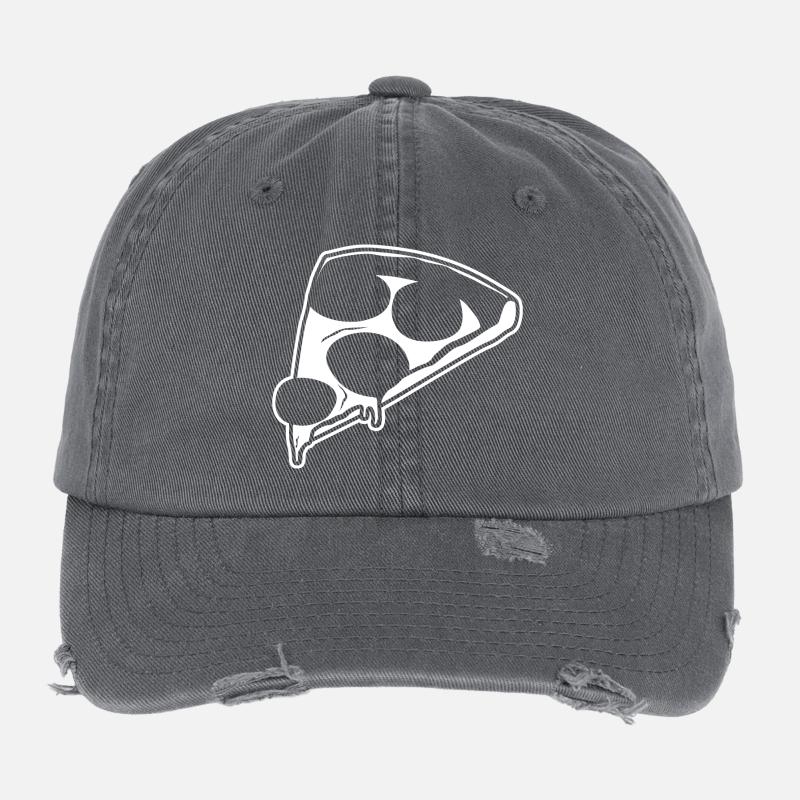 Dessin de pizza Casquette vintage effet usé Flexfit