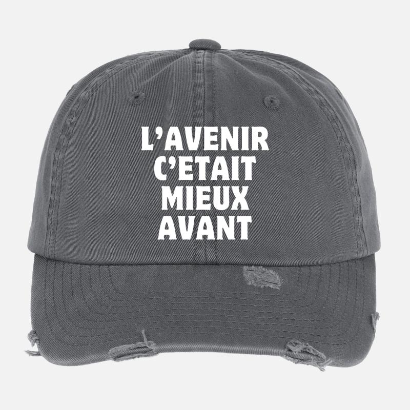 c'était mieux avant, sénior, réalité Casquette vintage effet usé Flexfit