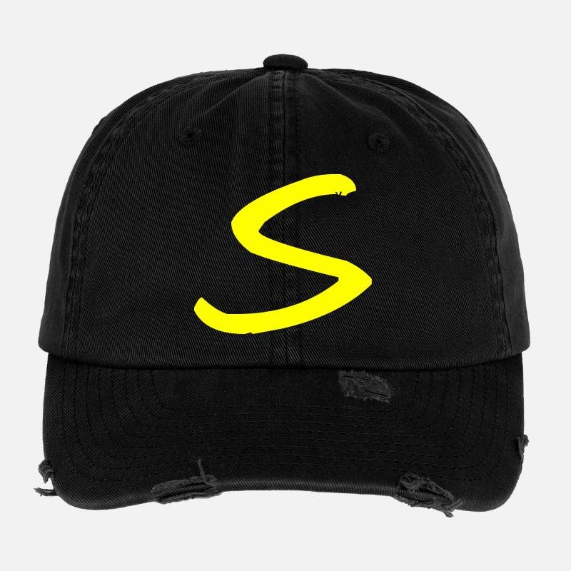 Buchstabe S Flexfit Vintage Destroyed Cap