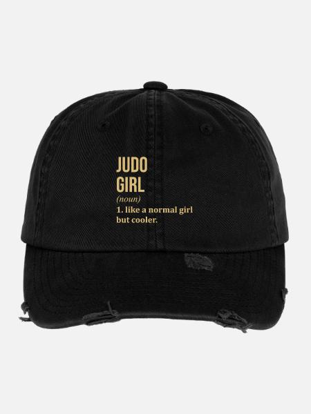 Judo - Flexfit Vintage Destroyed Cap - Schwarz - Vorne