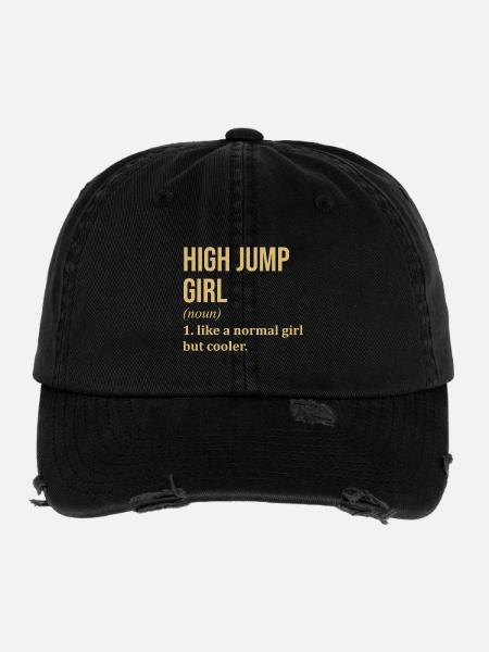 High Jump - Flexfit Vintage Destroyed Cap - black - Front