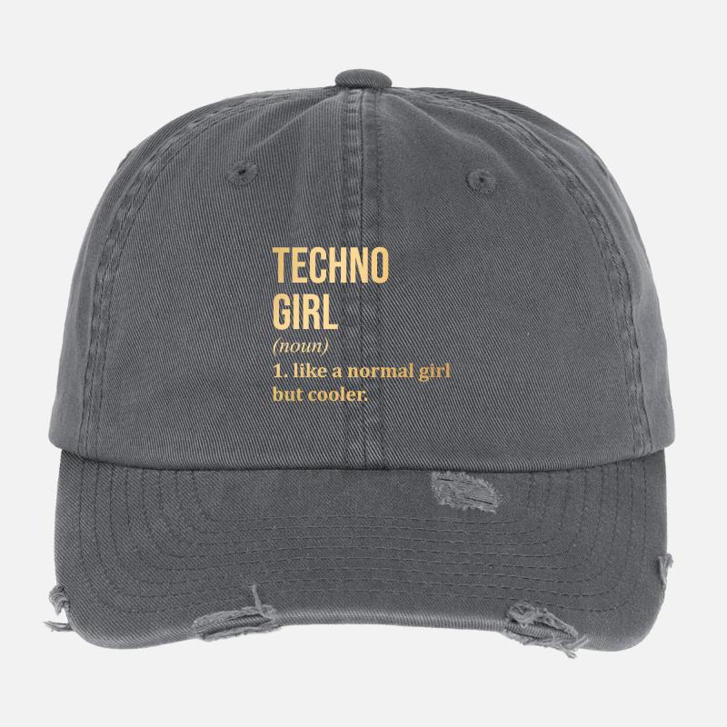 techno Casquette vintage effet usé Flexfit