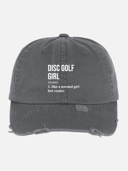 Disc Golf - Flexfit Vintage Destroyed Cap - dark grey - Front