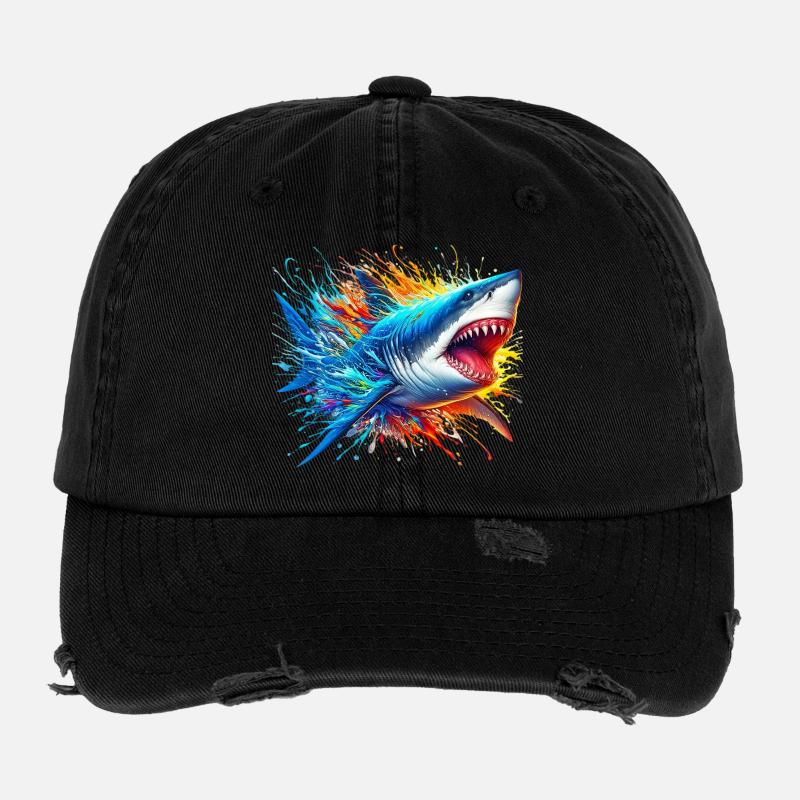 Shark Flexfit Vintage Destroyed Cap