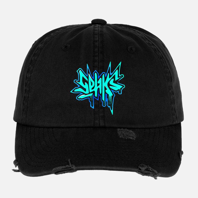 Sehks blue Flexfit Vintage Destroyed Cap