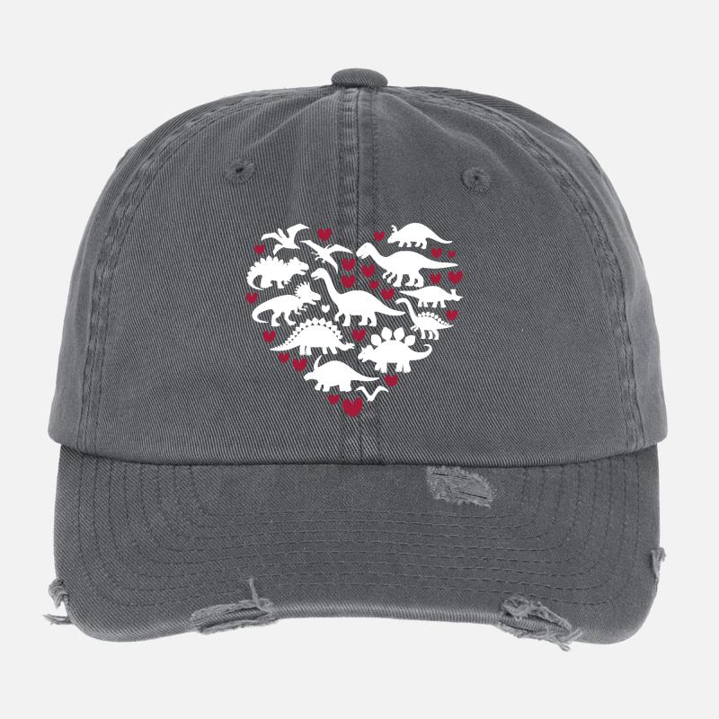 Ich liebe Dinosaurier Flexfit Vintage Destroyed Cap