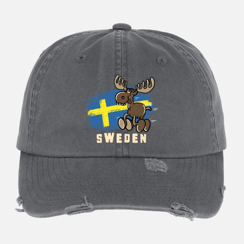 Sweden - Moose Flexfit Vintage Destroyed Cap