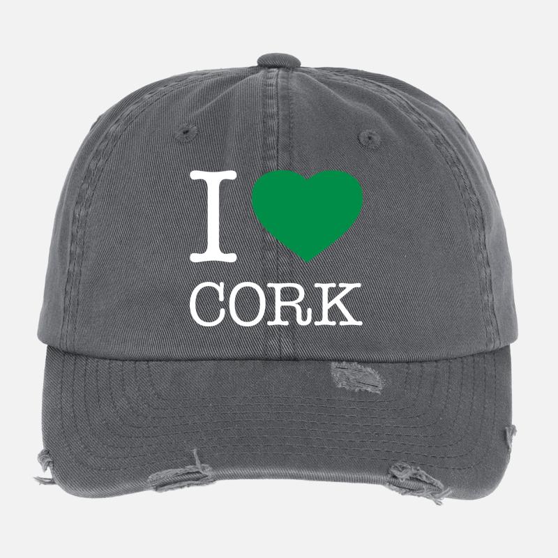 I LOVE CORK Flexfit Vintage Destroyed Cap
