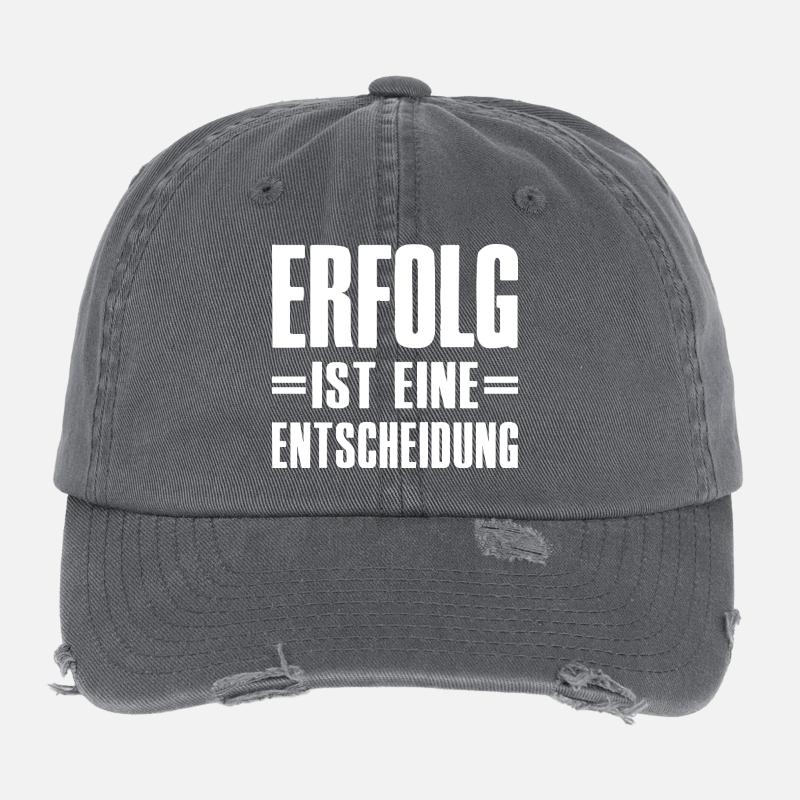 Success is a decision Entrepreneur Startup Flexfit Vintage Destroyed Cap