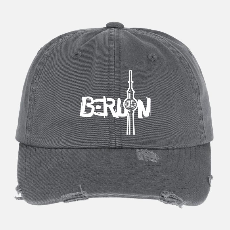 Graffiti Berlin - Berlin TV Tower Flexfit Vintage Destroyed Cap