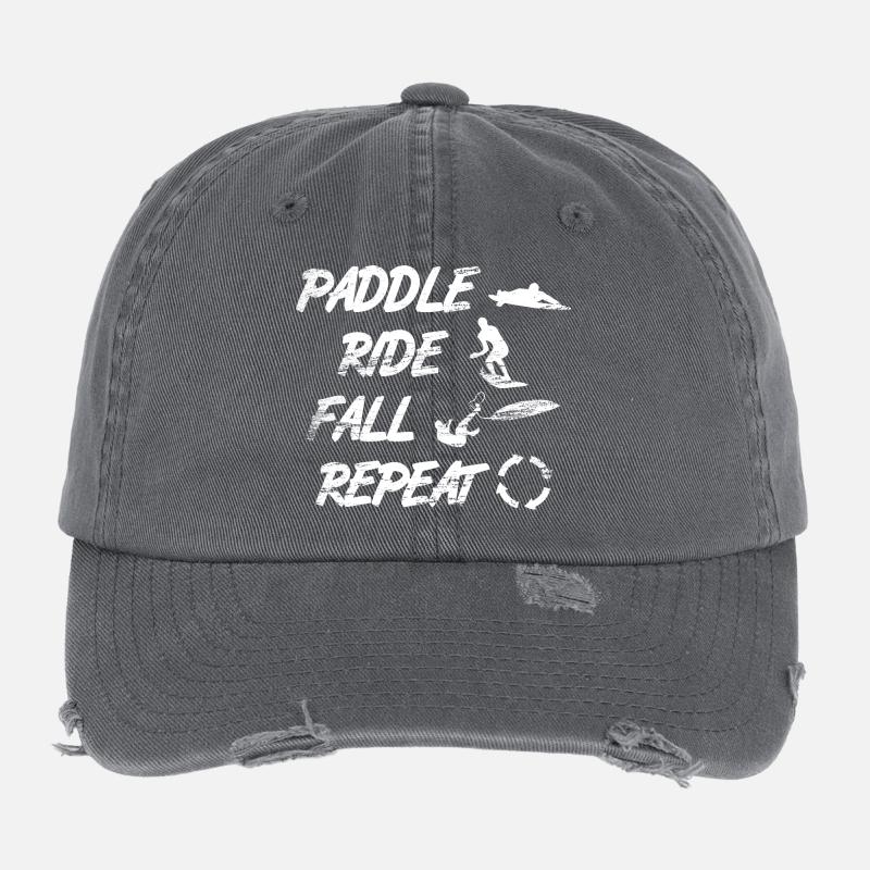 Paddle Ride Fall Repeat Flexfit Vintage Destroyed Cap