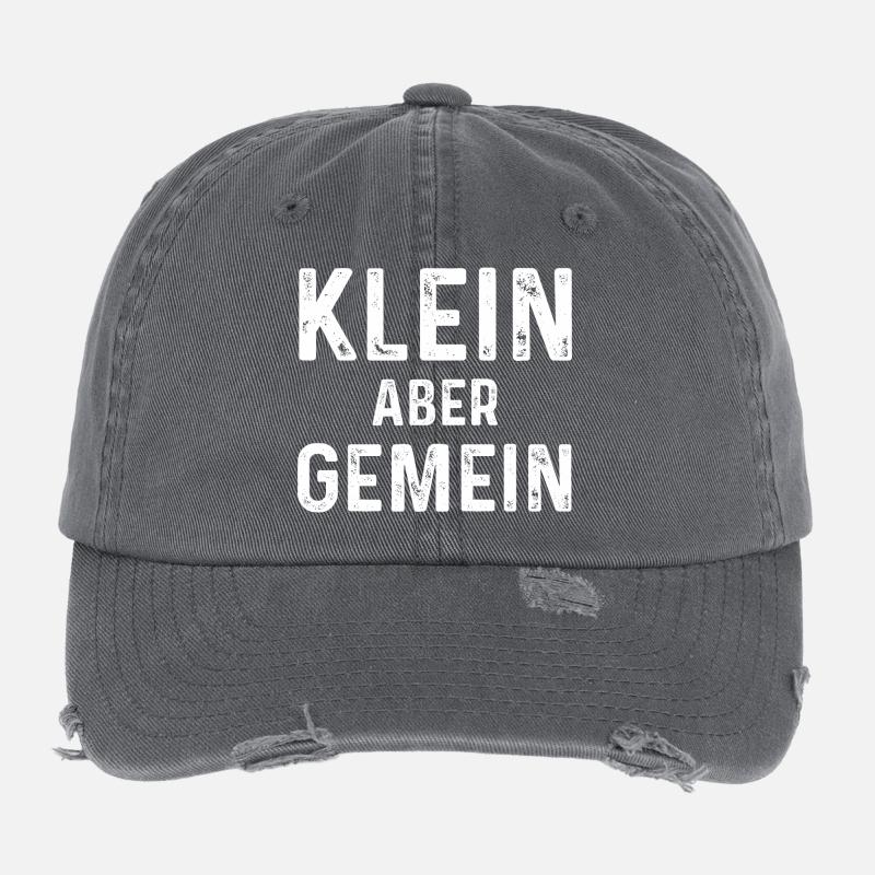 Sarcastic saying: Small but mean Flexfit Vintage Destroyed Cap