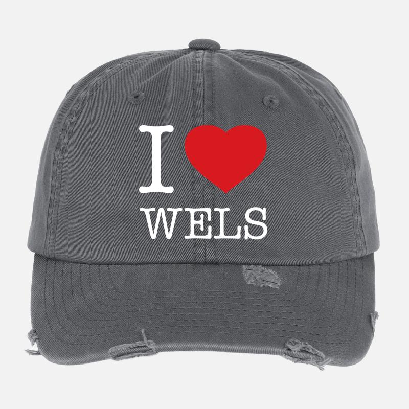 J'aime Wels Casquette vintage effet usé Flexfit