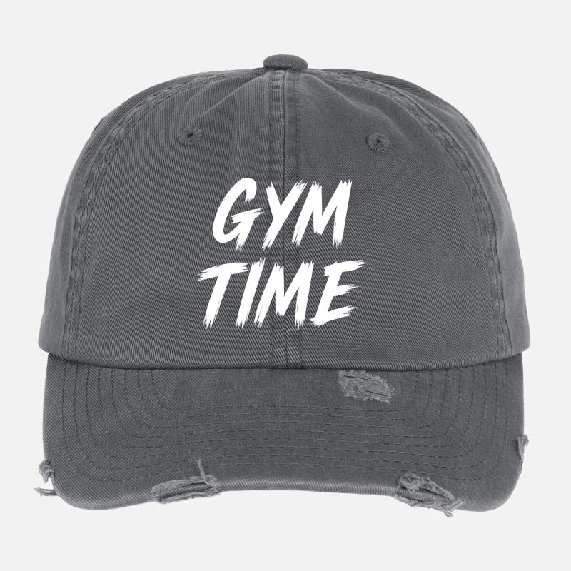 Zeit im Fitnessstudio Flexfit Vintage Destroyed Cap