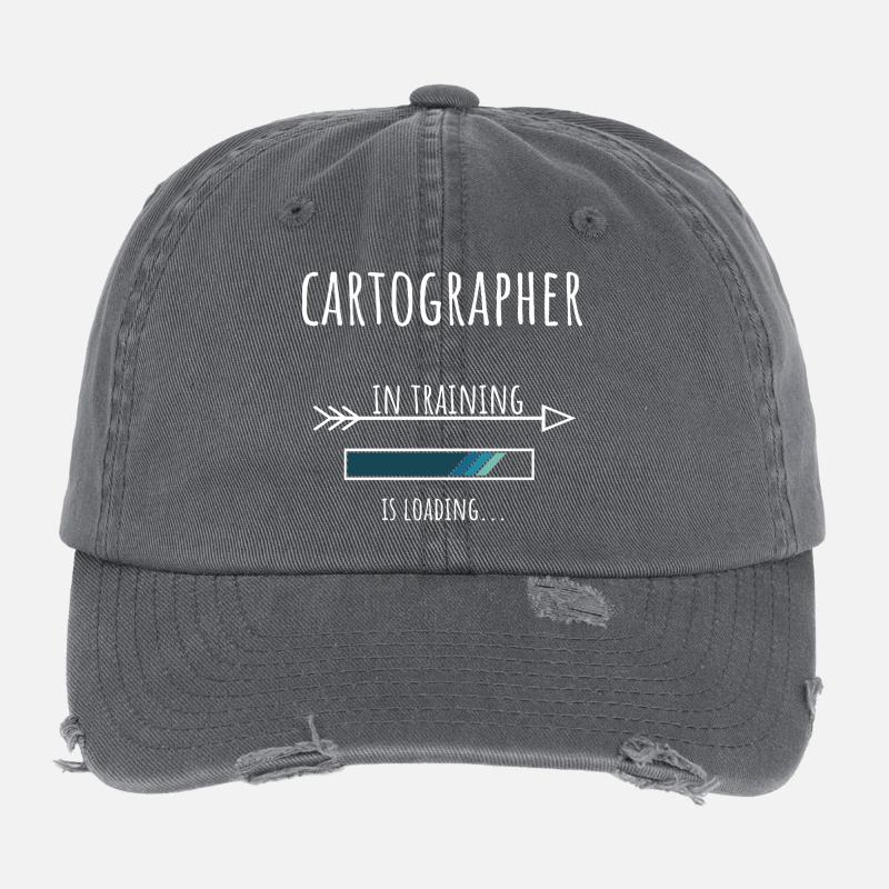 Gift Profession Training Cartographer Flexfit Vintage Destroyed Cap