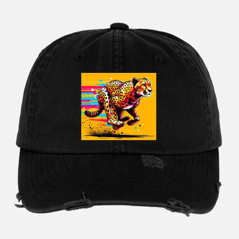 cheetah Flexfit Vintage Destroyed Cap