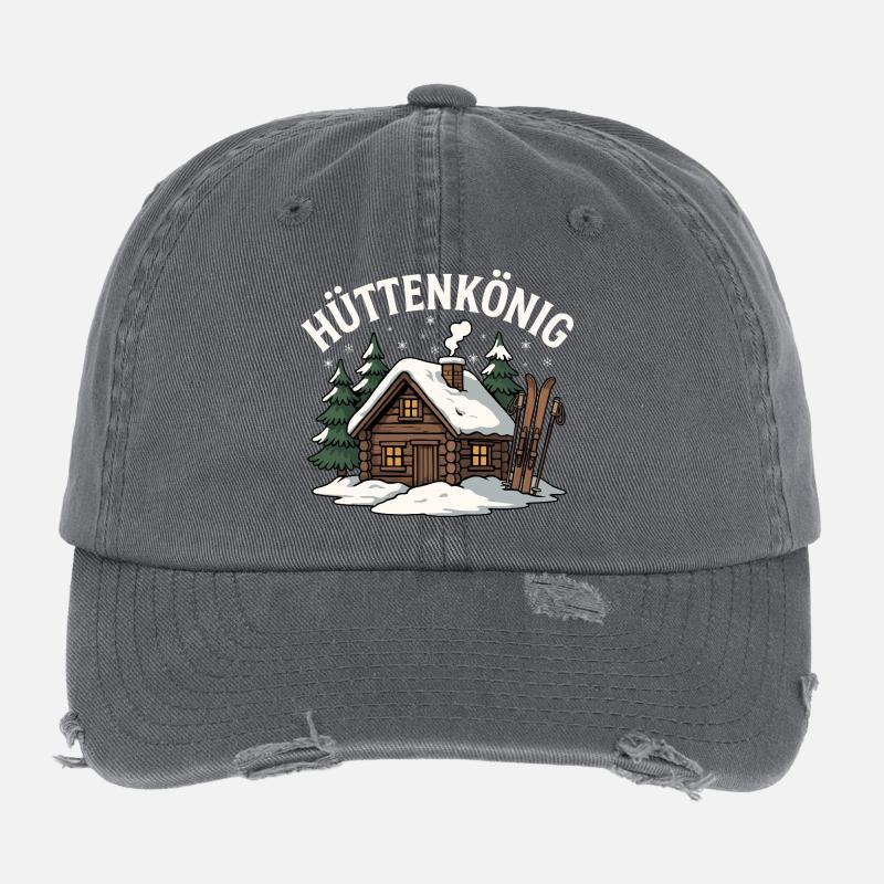 Roi de la cabane Casquette vintage effet usé Flexfit