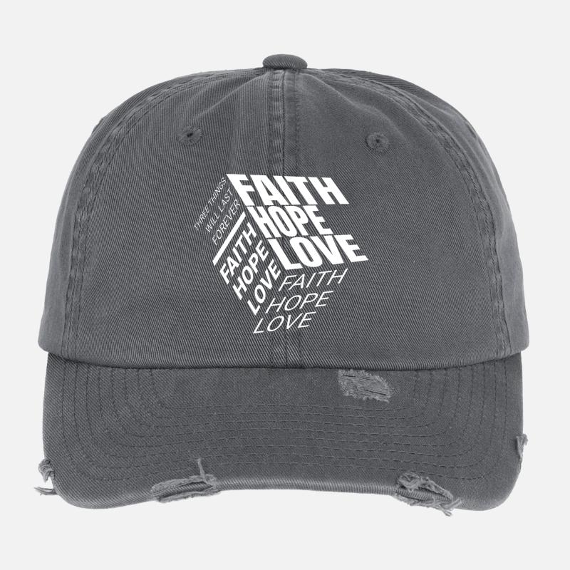 Glaube Hoffnung Liebe Flexfit Vintage Destroyed Cap