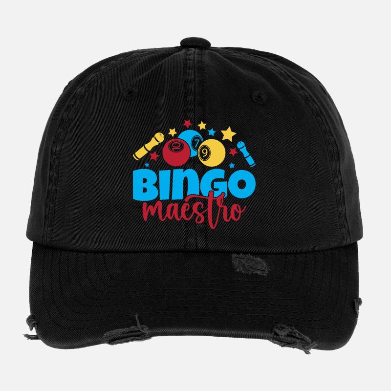Bingo Game Maestro Bingo Flexfit Vintage Destroyed Cap
