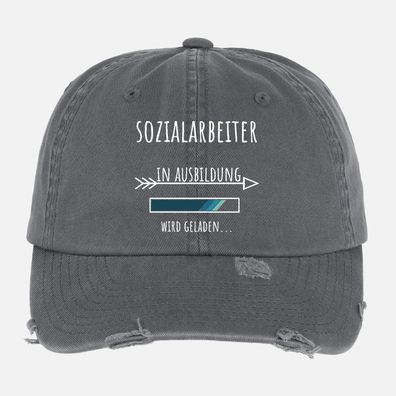 Social Work Studies Profession Social Worker Flexfit Vintage Destroyed Cap