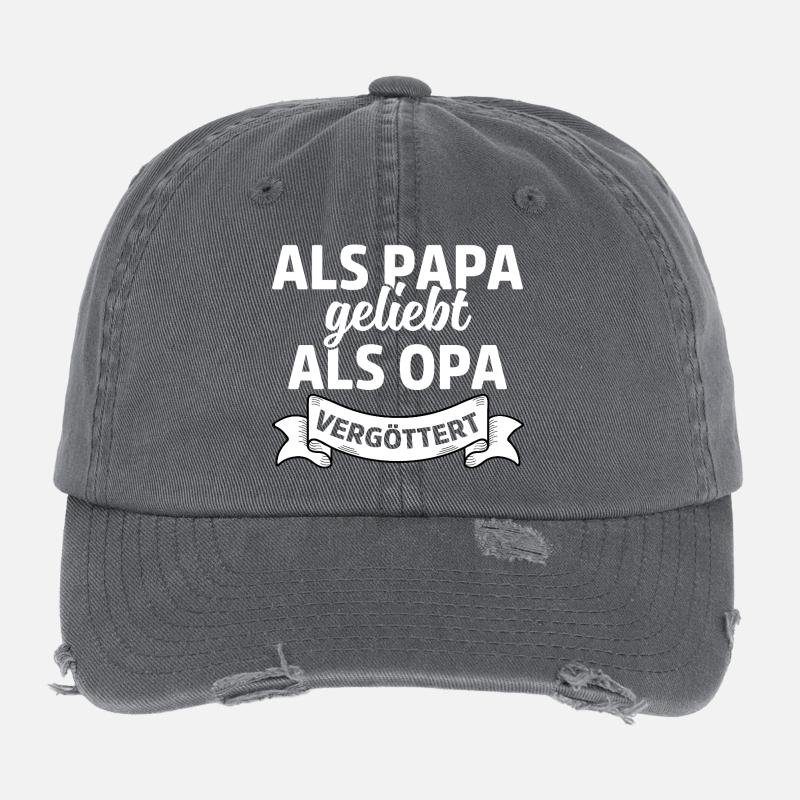 Loved as dad, idolized as grandpa Flexfit Vintage Destroyed Cap