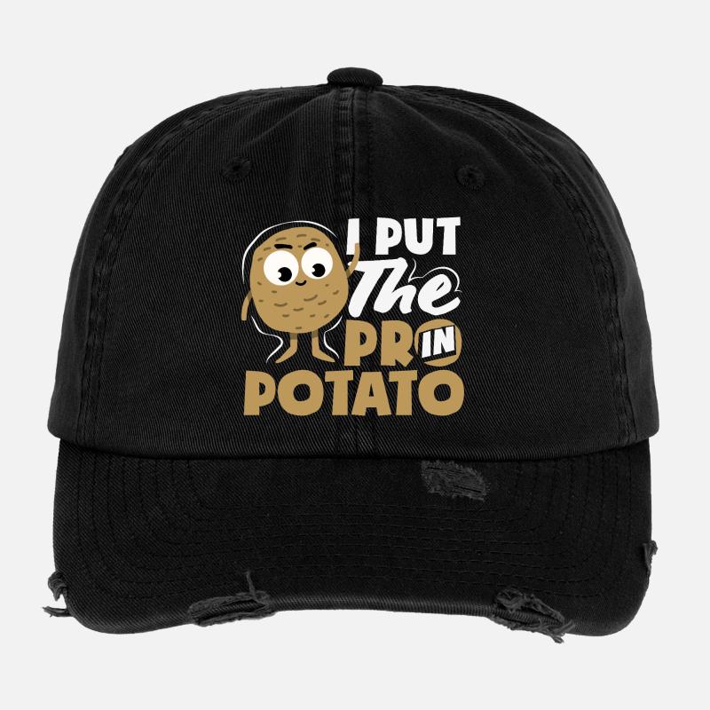 Taters Over Haters Potato Flexfit Vintage Destroyed Cap