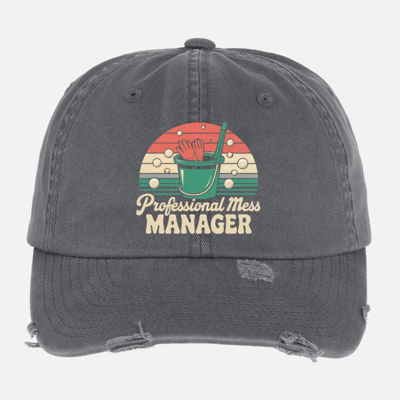 Haushalt Humor Flexfit Vintage Destroyed Cap