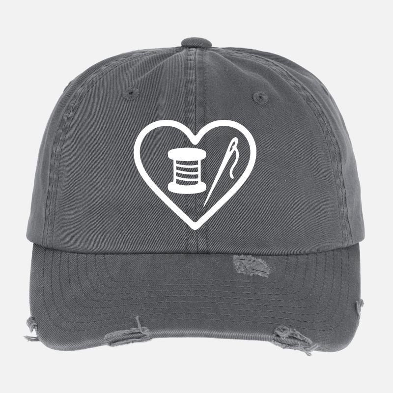 Heart + Sewing – Sewing Lover Flexfit Vintage Destroyed Cap