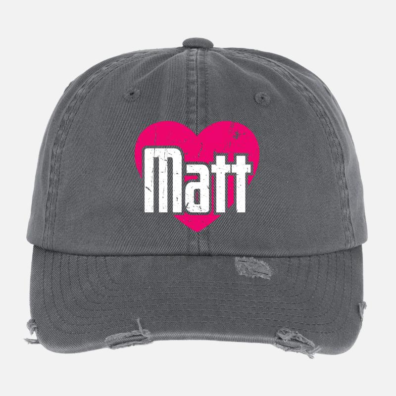 J’aime Matt Pink Heart J’aime Matt Casquette vintage effet usé Flexfit
