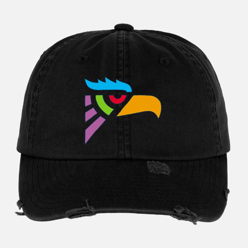 Tribal Eagle Head Flexfit Vintage Destroyed Cap