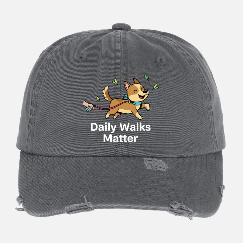 Daily walks count Flexfit Vintage Destroyed Cap