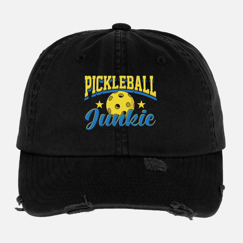 Design sportif rétro de Pickleball Junkie Casquette vintage effet usé Flexfit