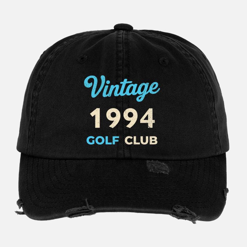 Vintage 1994 Golf Club Retro Birth Year Gift Flexfit Vintage Destroyed Cap
