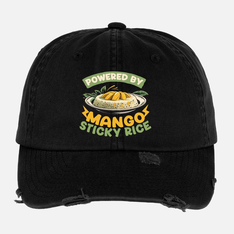 Powered By Mango Sticky Reis Flexfit Vintage Destroyed Cap