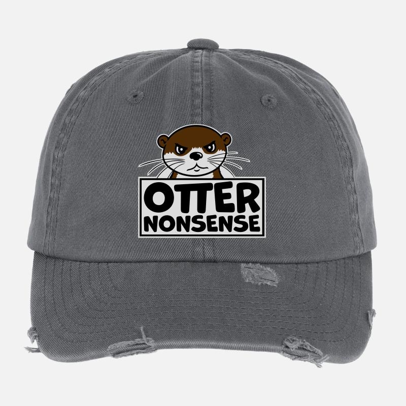 N’importe quoi de loutre, jeu de mots drôle, expression d’amour de la loutre Casquette vintage effet usé Flexfit