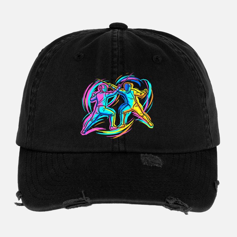 Fechtduell Flexfit Vintage Destroyed Cap