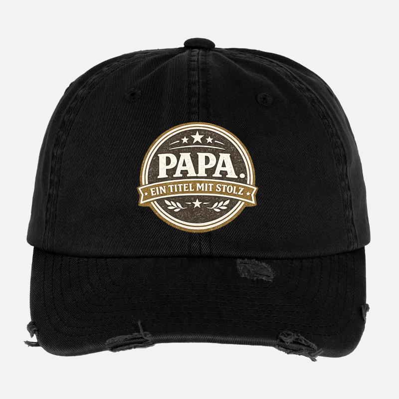 Titre de papa avec cadeau de fierté vintage Casquette vintage effet usé Flexfit