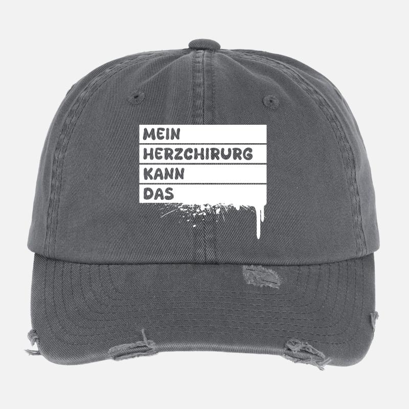 Herzchirurg als Handwerker Flexfit Vintage Destroyed Cap
