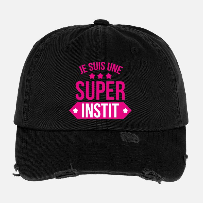 Je Suis Une Super Instit : La Pro du Primaire ! Casquette vintage effet usé Flexfit