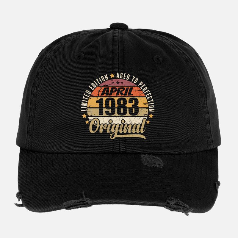 Cadeau D'anniversaire Avril 1983 Casquette vintage effet usé Flexfit