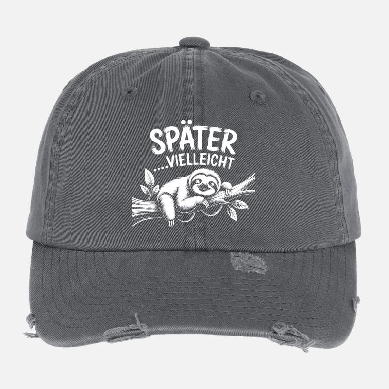 Später Vielleicht Sloth Flexfit Vintage Destroyed Cap