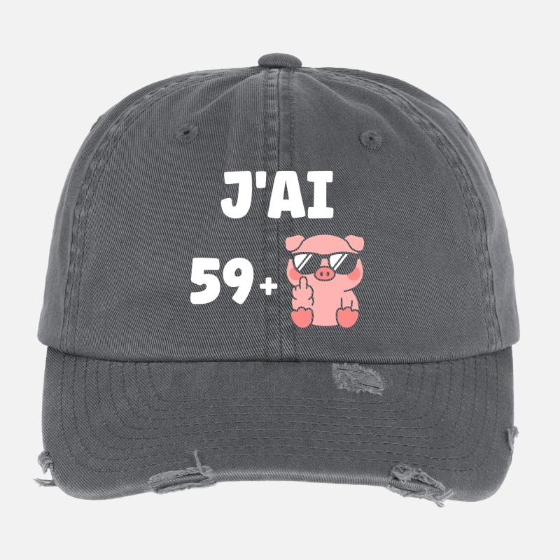 60 ans Casquette vintage effet usé Flexfit