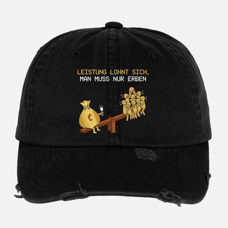 Leistung Lohnt Sich, Man Muss Erben Flexfit Vintage Destroyed Cap