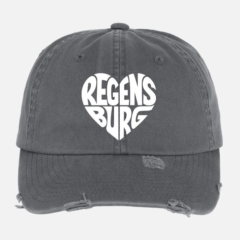 Regensburg Herzdesign Flexfit Vintage Destroyed Cap